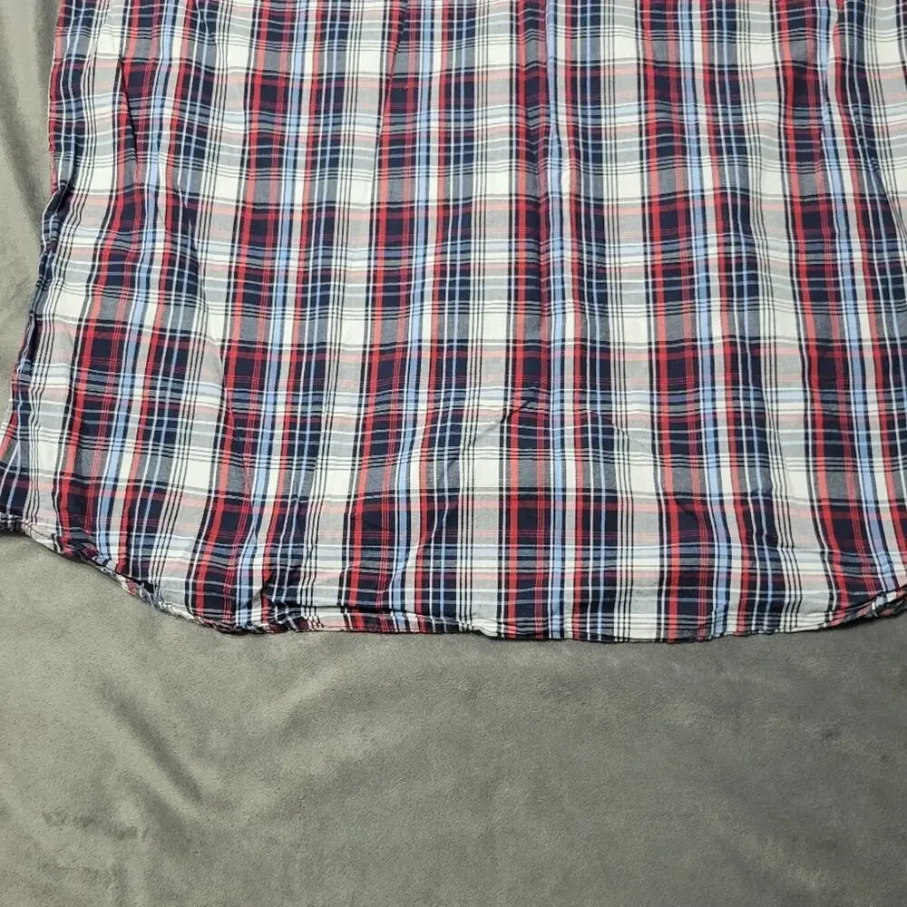 Age Of Wisdom Shirt Pearl Snap Mens Size XL Red White Blue Button Front‎ Top